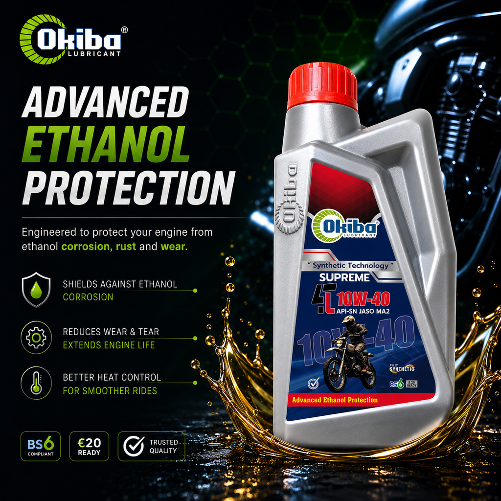 OKIBA Supreme 4T 10W40 Synthetic Technology Engine Oil – 900 ml