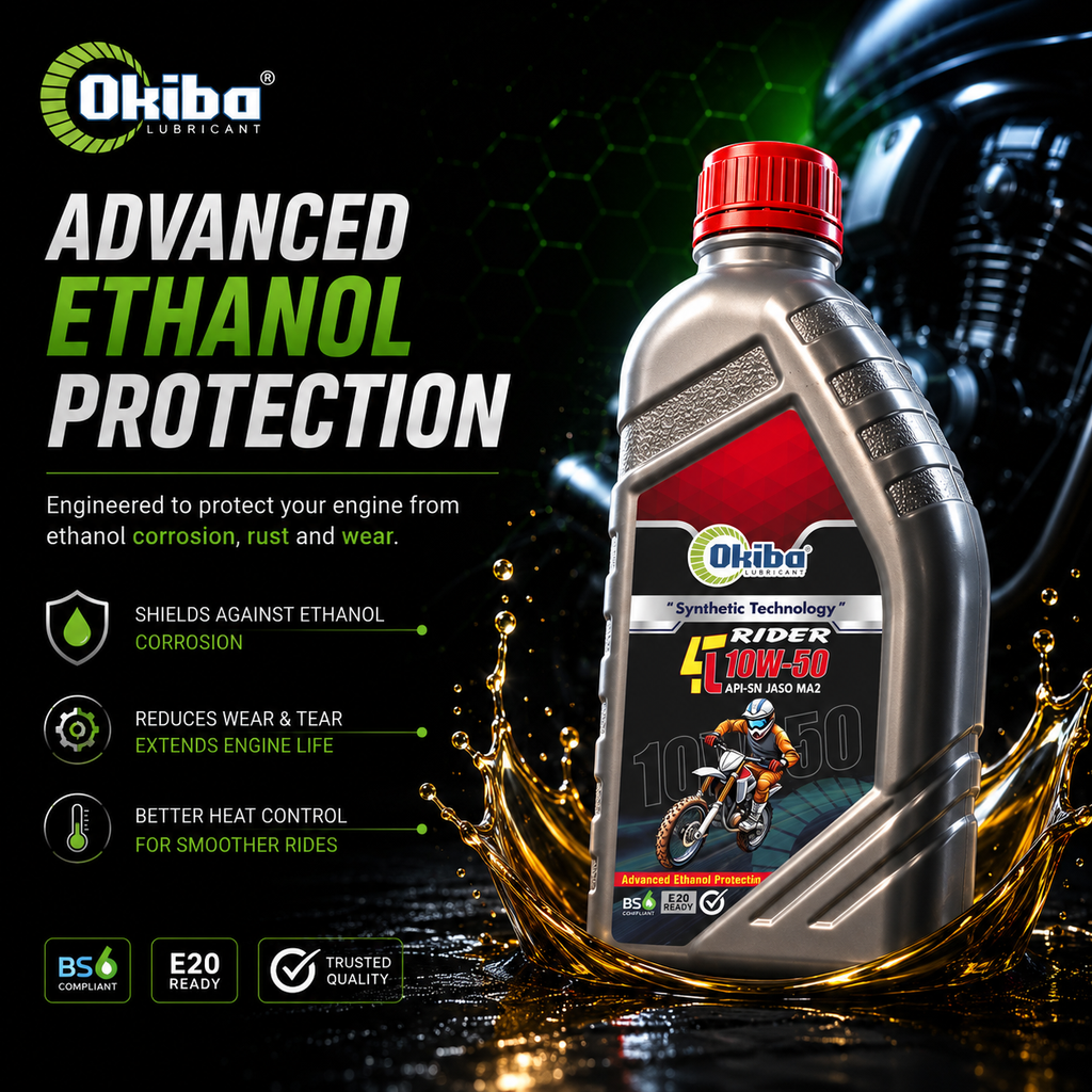 OKIBA Rider 4T 10W50 Fully Synthetic Engine Oil – 1200ML