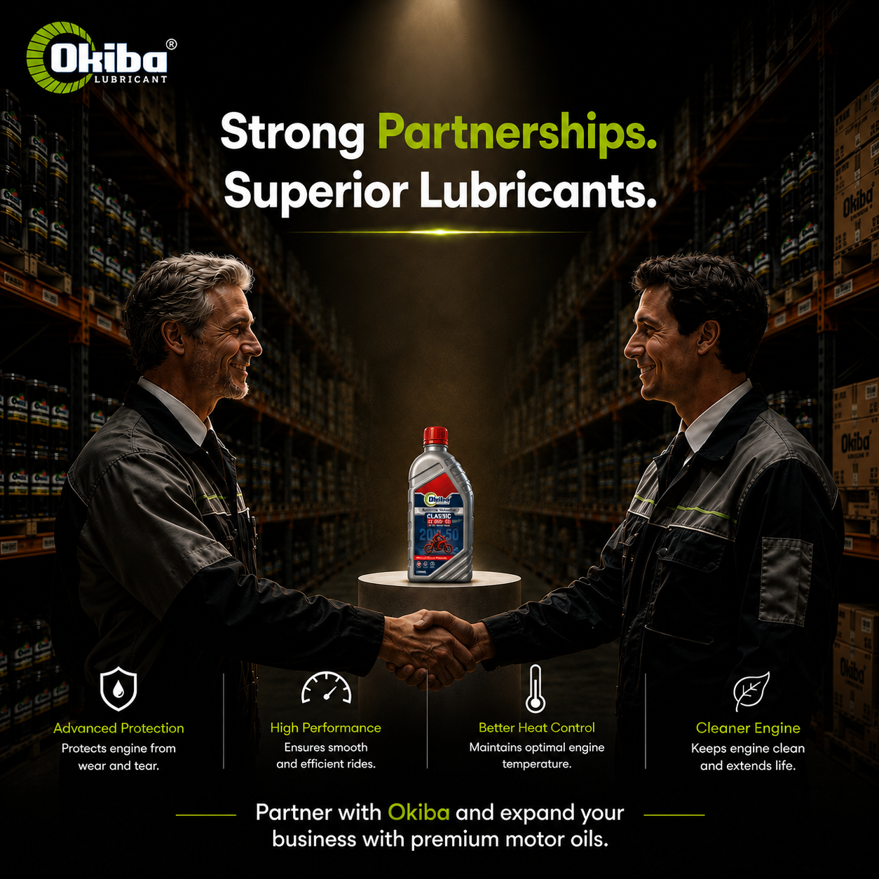 OKIBA Classic 4T 20W50 Synthetic Technology Engine Oil – 1200ML
