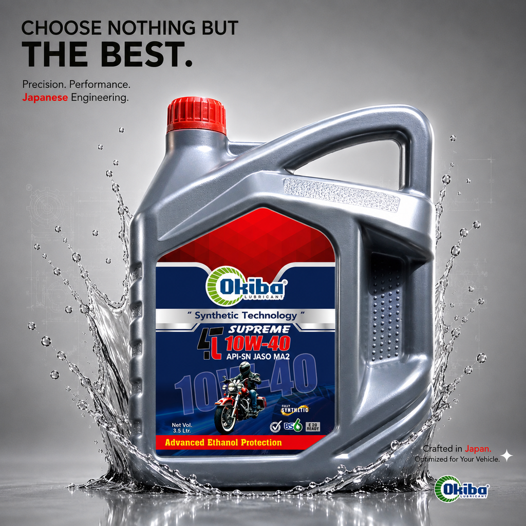 OKIBA Supreme 4T 10W40 Synthetic Technology Engine Oil – 3.5L
