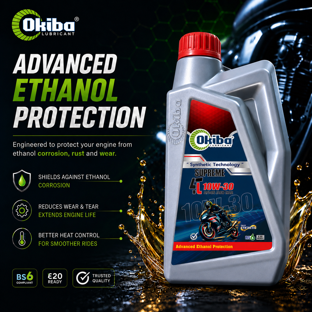 OKIBA Supreme 4T 10W30 Fully Synthetic Engine Oil – 900ML