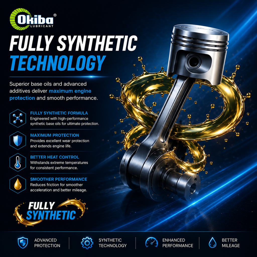OKIBA Rider 4T 10W50 Fully Synthetic Engine Oil – 3L